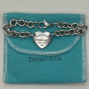 Tiffany & Co. Silver Heart Chain Bracelet